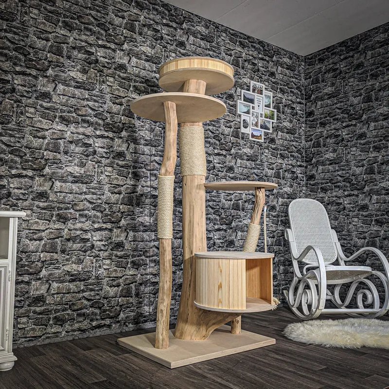 Naturkratzbaum 2067 Kratzbaum Natur Holz Design 170 cm hoch