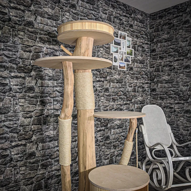 Naturkratzbaum 2067 Kratzbaum Natur Holz Design 170 cm hoch