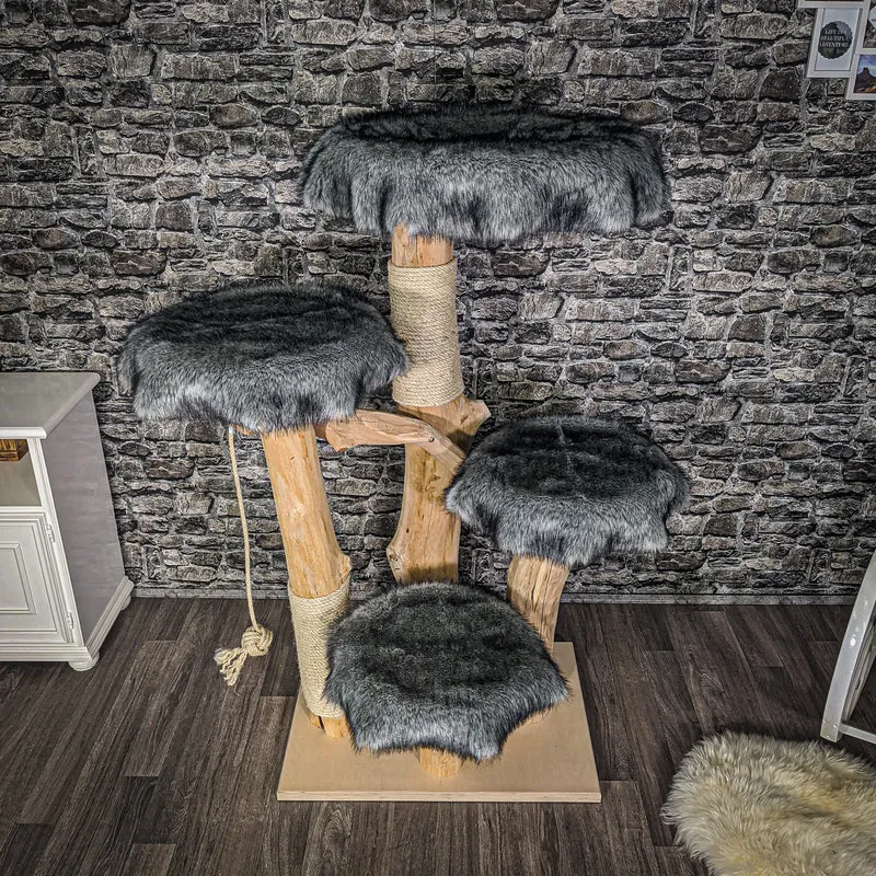 Naturkratzbaum 2066 Kratzbaum Natur Holz Design 150 cm hoch