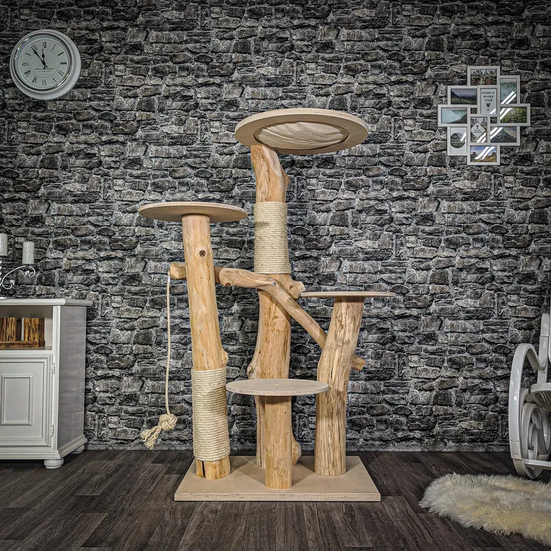 Naturkratzbaum 2066 Kratzbaum Natur Holz Design 150 cm hoch