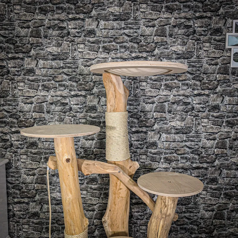 Naturkratzbaum 2066 Kratzbaum Natur Holz Design 150 cm hoch