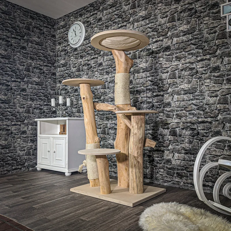 Naturkratzbaum 2066 Kratzbaum Natur Holz Design 150 cm hoch