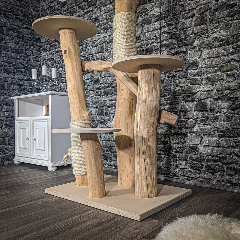 Naturkratzbaum 2066 Kratzbaum Natur Holz Design 150 cm hoch