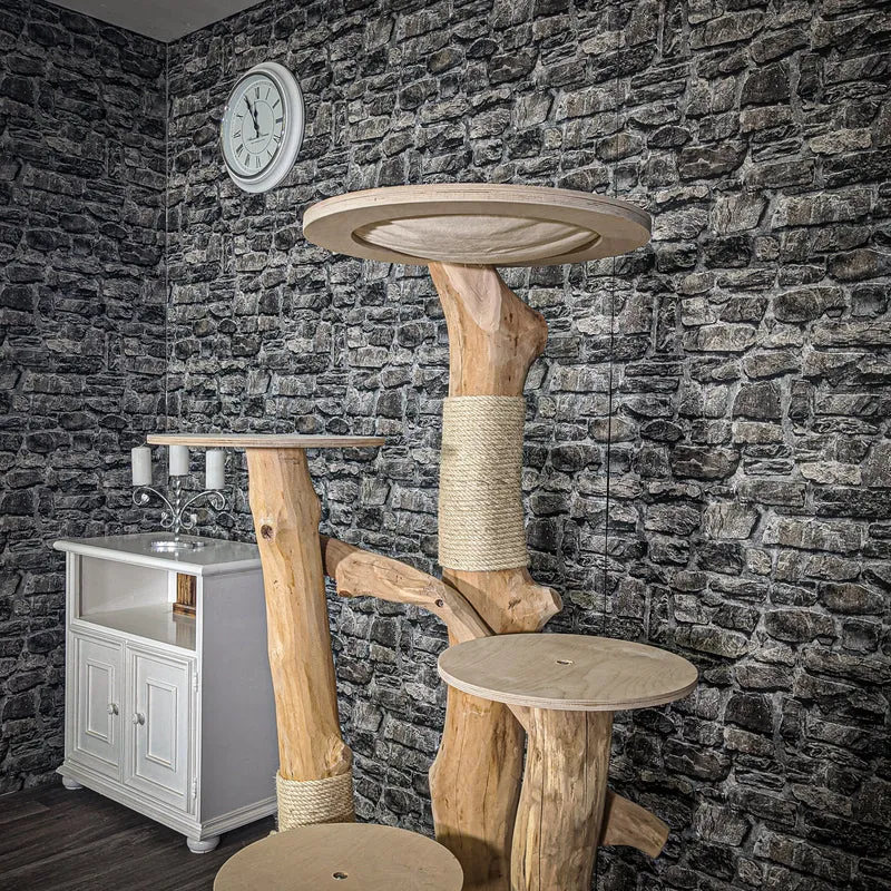 Naturkratzbaum 2066 Kratzbaum Natur Holz Design 150 cm hoch