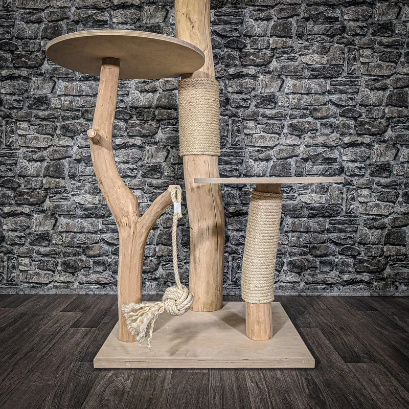 Naturkratzbaum 2065 Kratzbaum Natur Holz Design 135 cm hoch