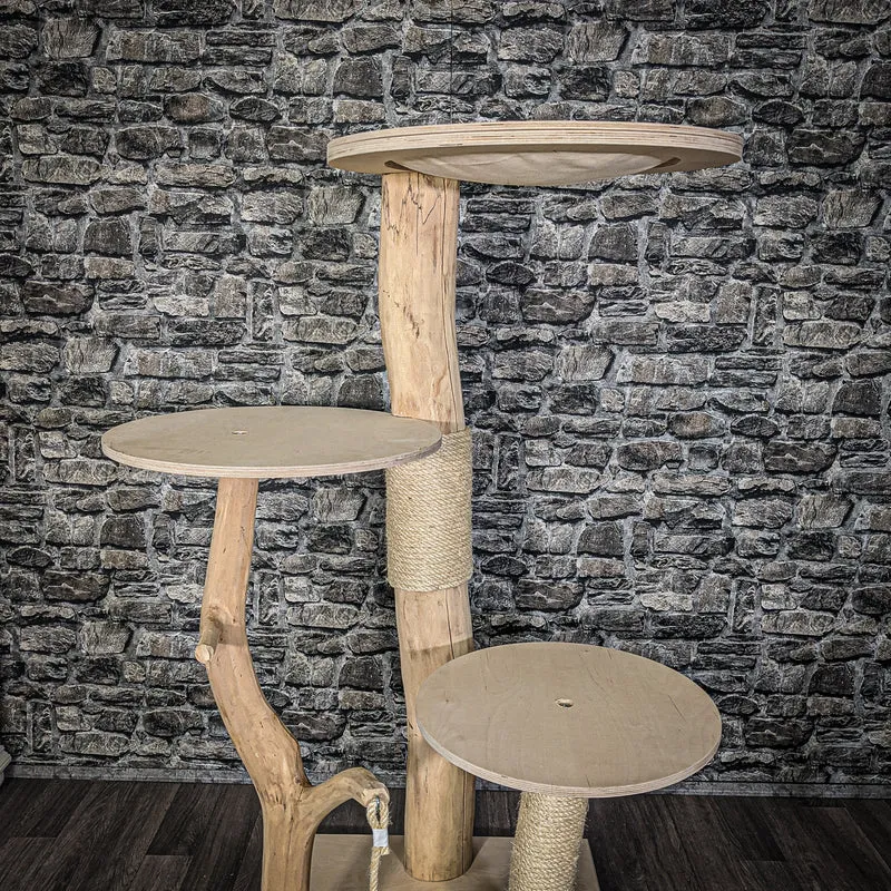 Naturkratzbaum 2065 Kratzbaum Natur Holz Design 135 cm hoch