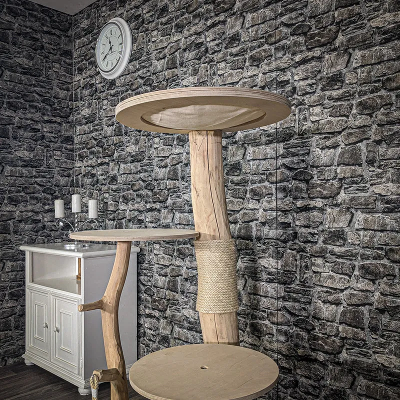 Naturkratzbaum 2065 Kratzbaum Natur Holz Design 135 cm hoch