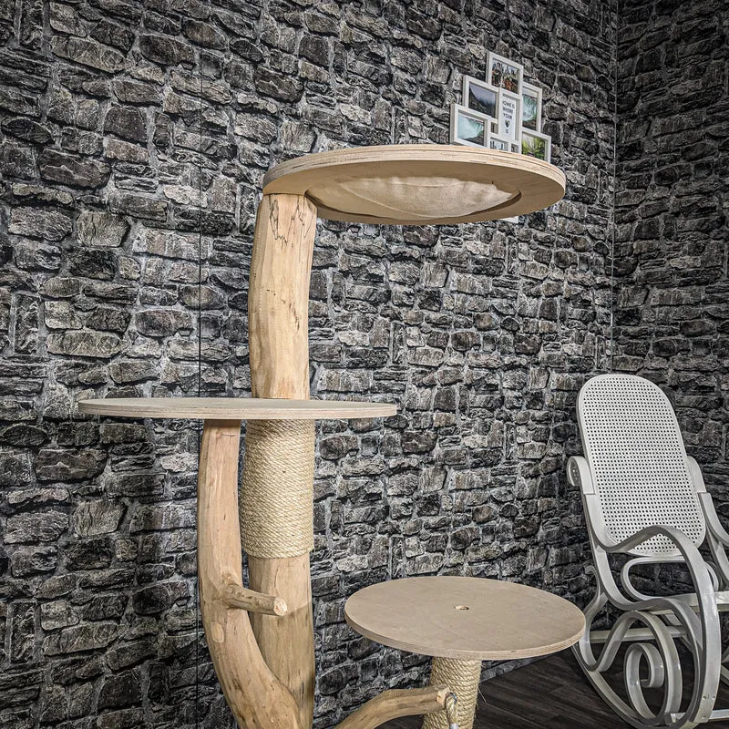 Naturkratzbaum 2065 Kratzbaum Natur Holz Design 135 cm hoch