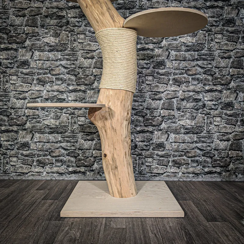 Naturkratzbaum 2064 Kratzbaum Natur Holz Design 134 cm hoch