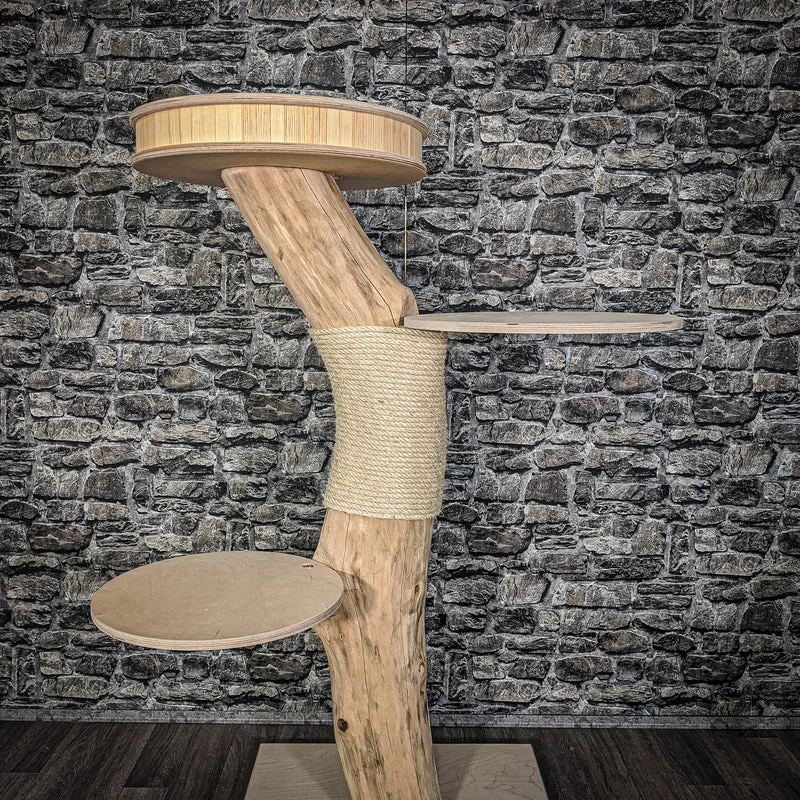 Naturkratzbaum 2064 Kratzbaum Natur Holz Design 134 cm hoch