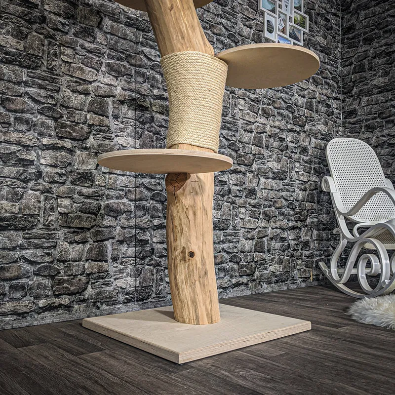 Naturkratzbaum 2064 Kratzbaum Natur Holz Design 134 cm hoch