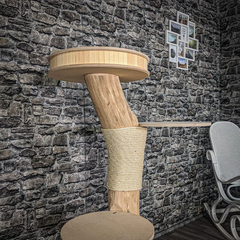 Naturkratzbaum 2064 Kratzbaum Natur Holz Design 134 cm hoch