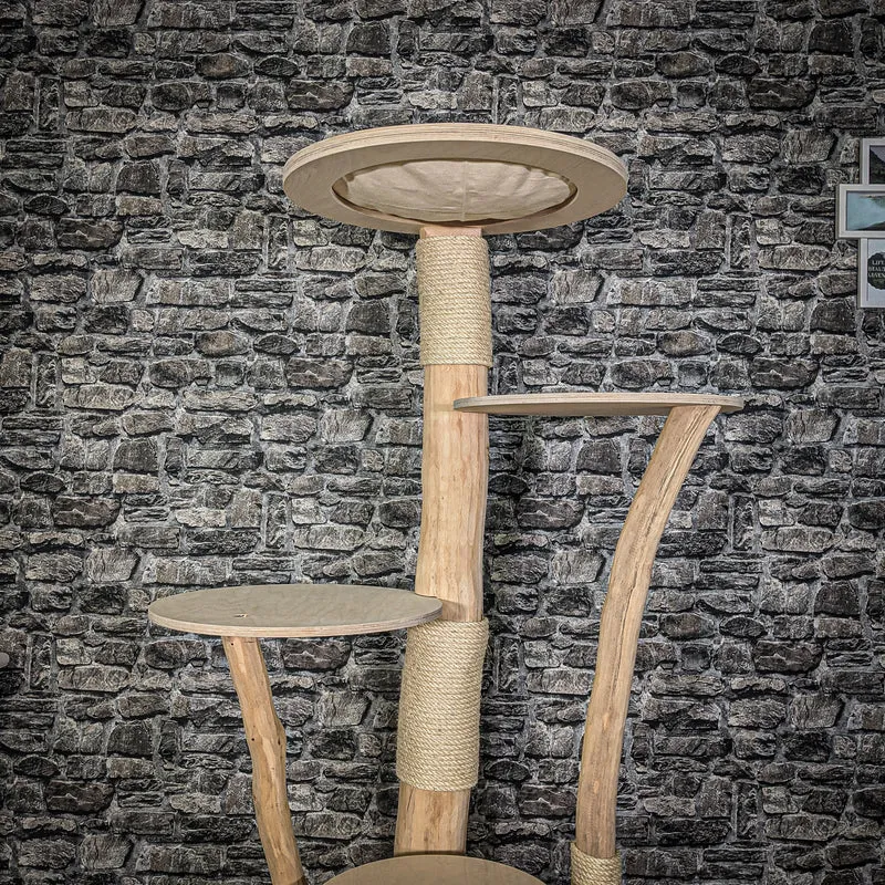 Naturkratzbaum 2063 Kratzbaum Natur Holz Design 170 cm hoch