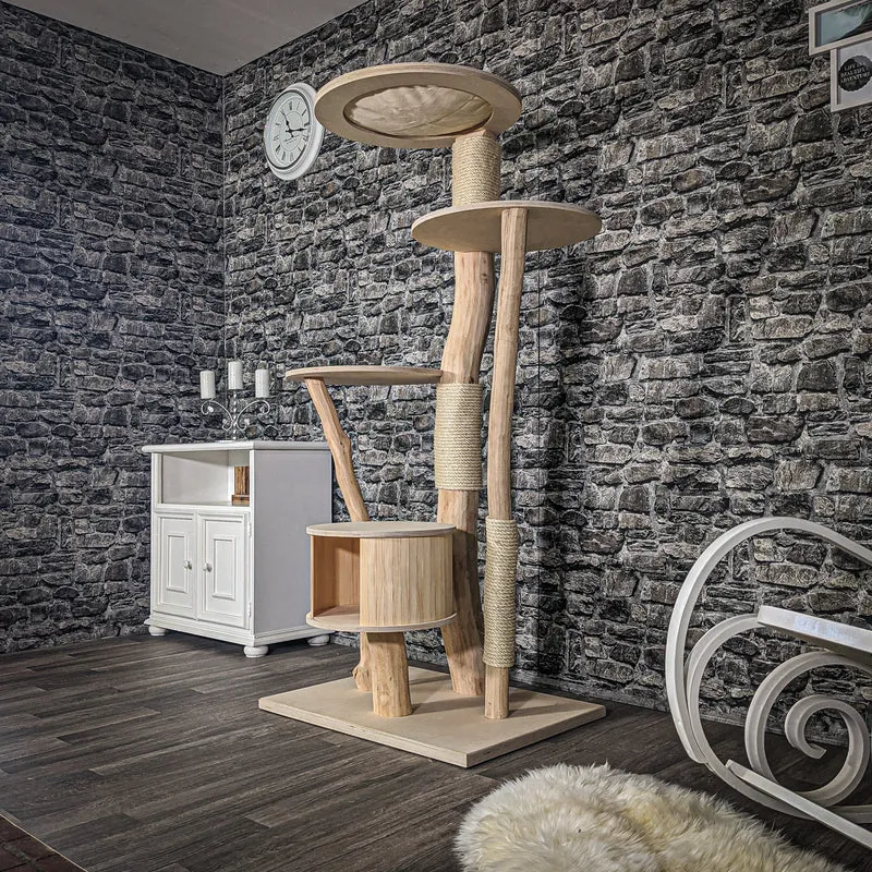 Naturkratzbaum 2063 Kratzbaum Natur Holz Design 170 cm hoch