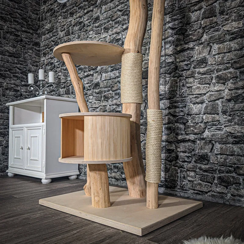 Naturkratzbaum 2063 Kratzbaum Natur Holz Design 170 cm hoch