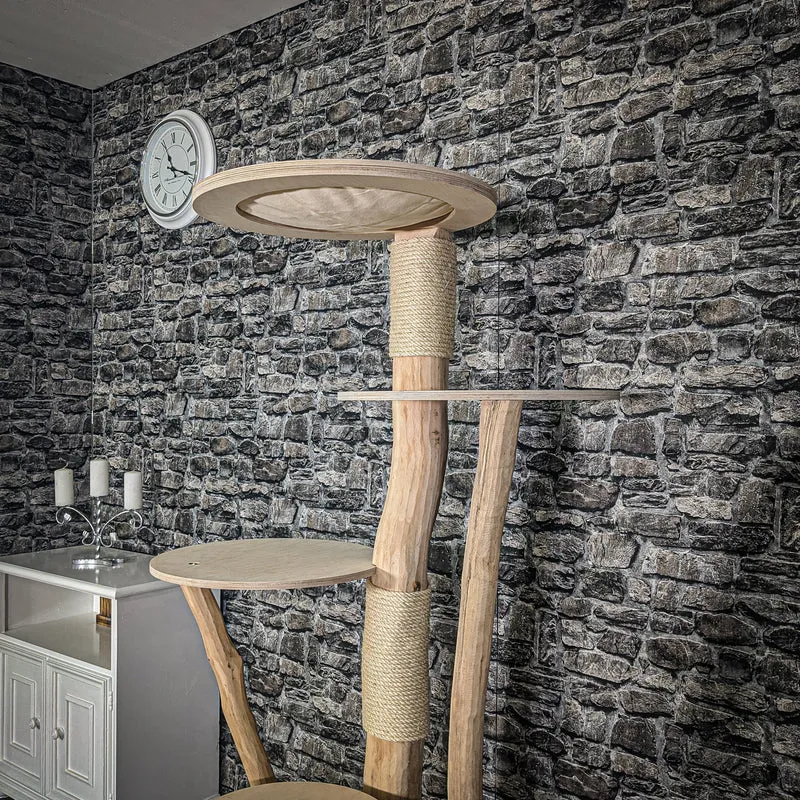 Naturkratzbaum 2063 Kratzbaum Natur Holz Design 170 cm hoch