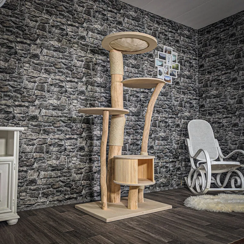 Naturkratzbaum 2063 Kratzbaum Natur Holz Design 170 cm hoch