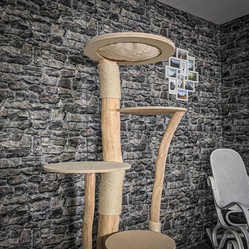 Naturkratzbaum 2063 Kratzbaum Natur Holz Design 170 cm hoch