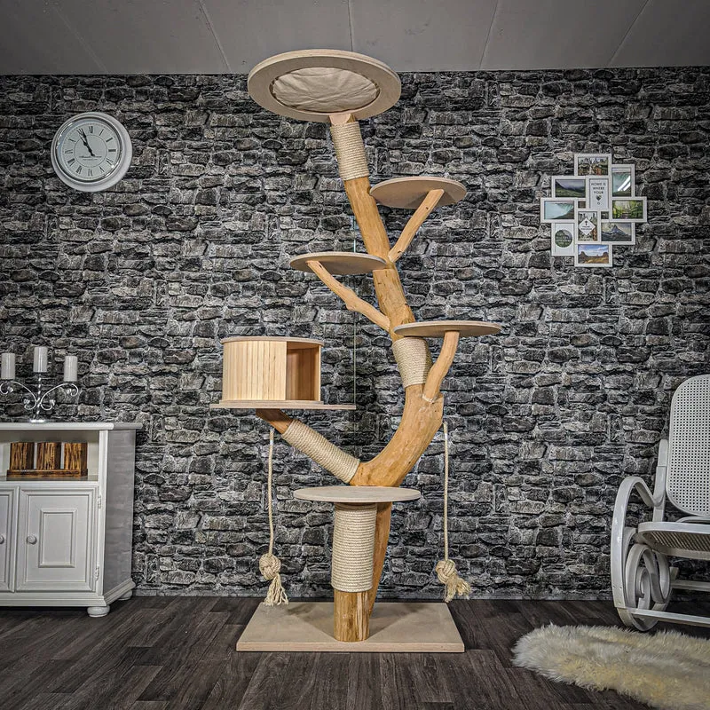 Naturkratzbaum 2062 Kratzbaum Natur Holz Design 205 cm hoch