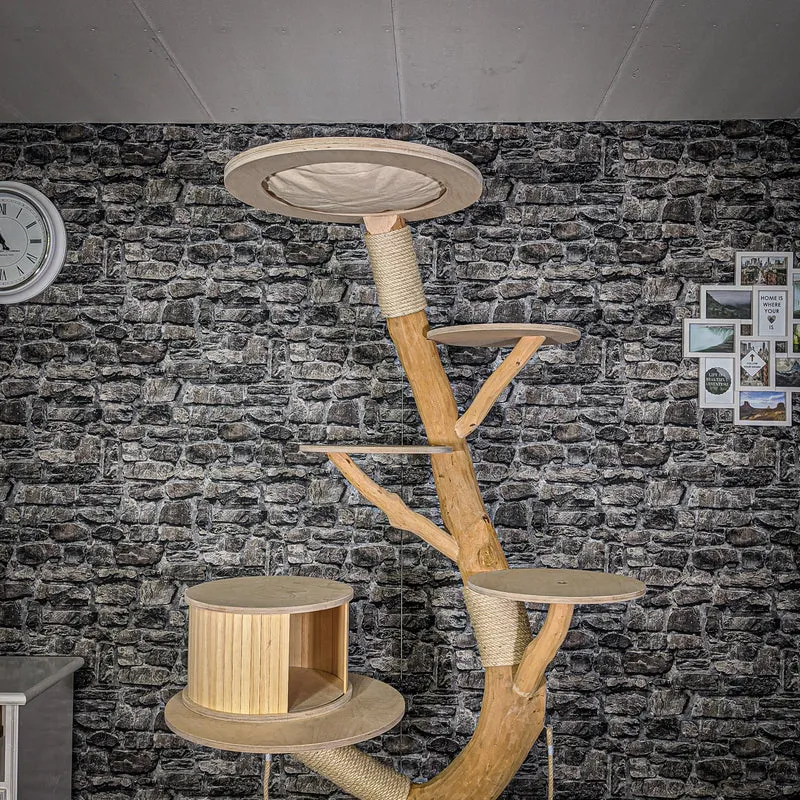 Naturkratzbaum 2062 Kratzbaum Natur Holz Design 205 cm hoch