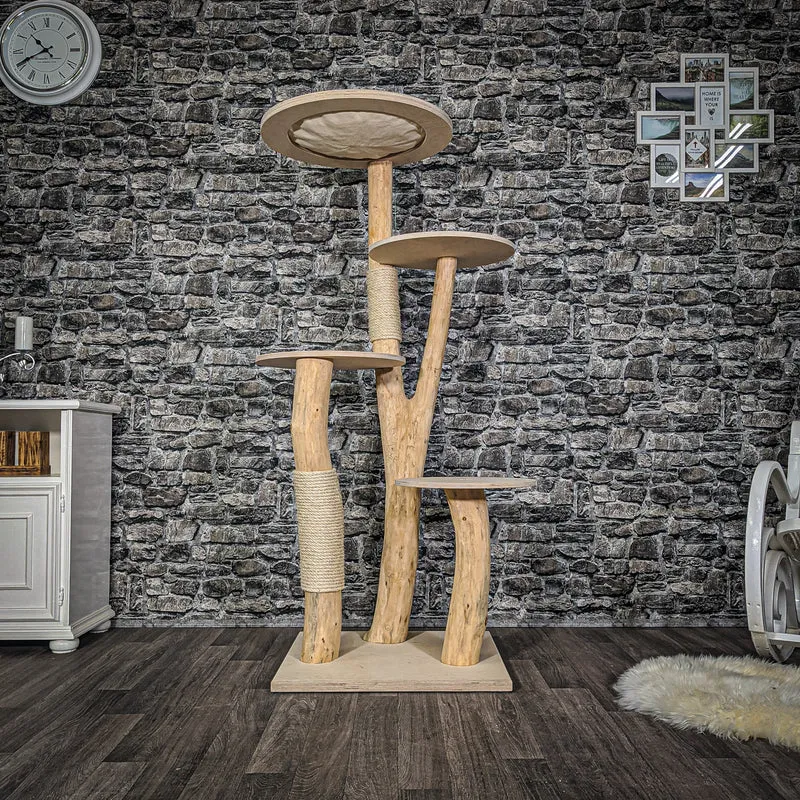 Naturkratzbaum 2061 Kratzbaum Natur Holz Design 160 cm hoch