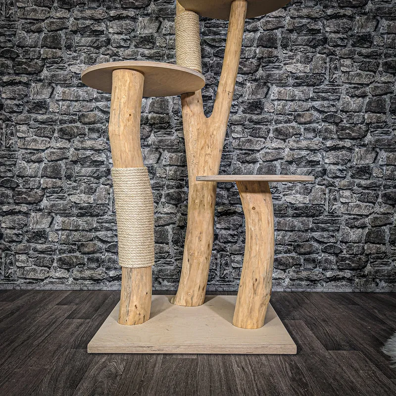 Naturkratzbaum 2061 Kratzbaum Natur Holz Design 160 cm hoch