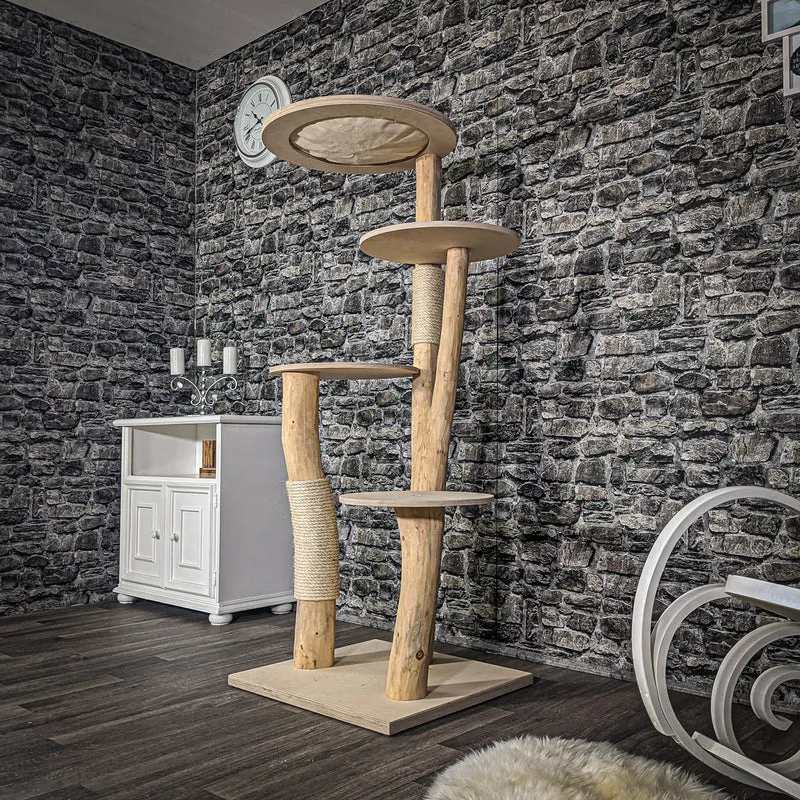 Naturkratzbaum 2061 Kratzbaum Natur Holz Design 160 cm hoch