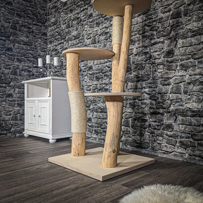 Naturkratzbaum 2061 Kratzbaum Natur Holz Design 160 cm hoch