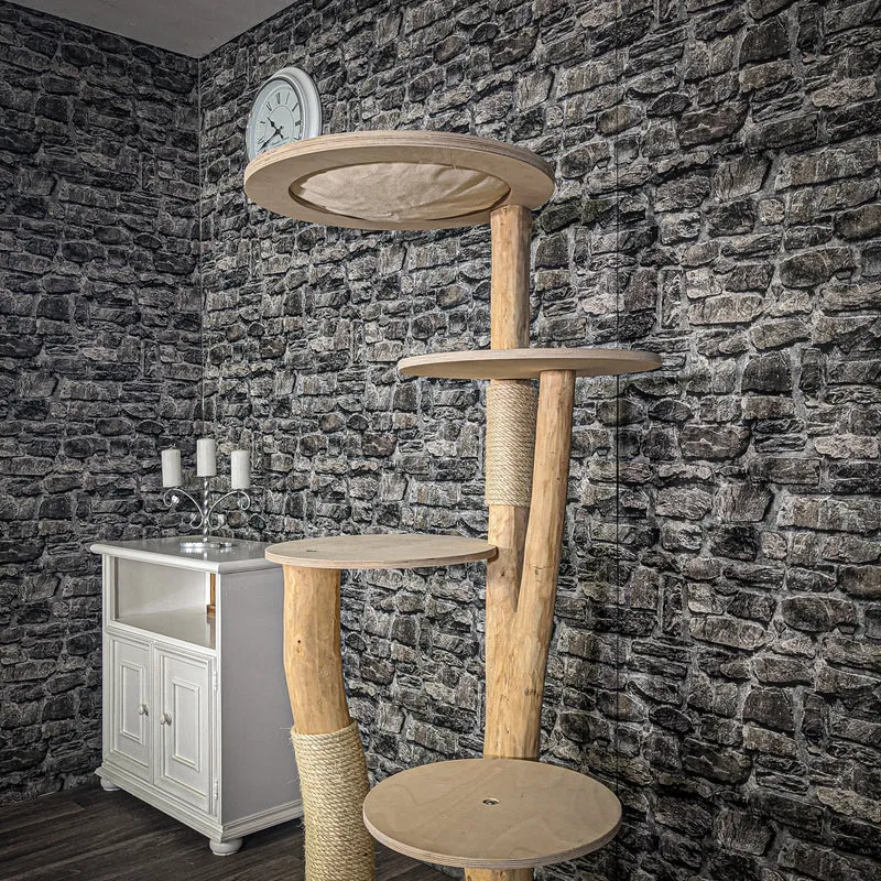 Naturkratzbaum 2061 Kratzbaum Natur Holz Design 160 cm hoch