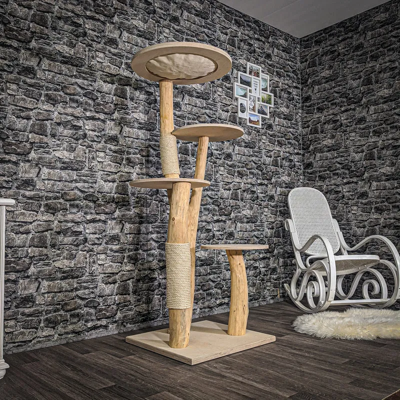 Naturkratzbaum 2061 Kratzbaum Natur Holz Design 160 cm hoch