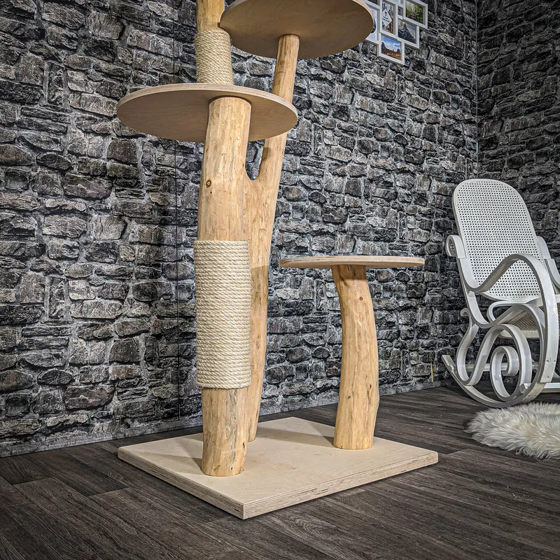 Naturkratzbaum 2061 Kratzbaum Natur Holz Design 160 cm hoch