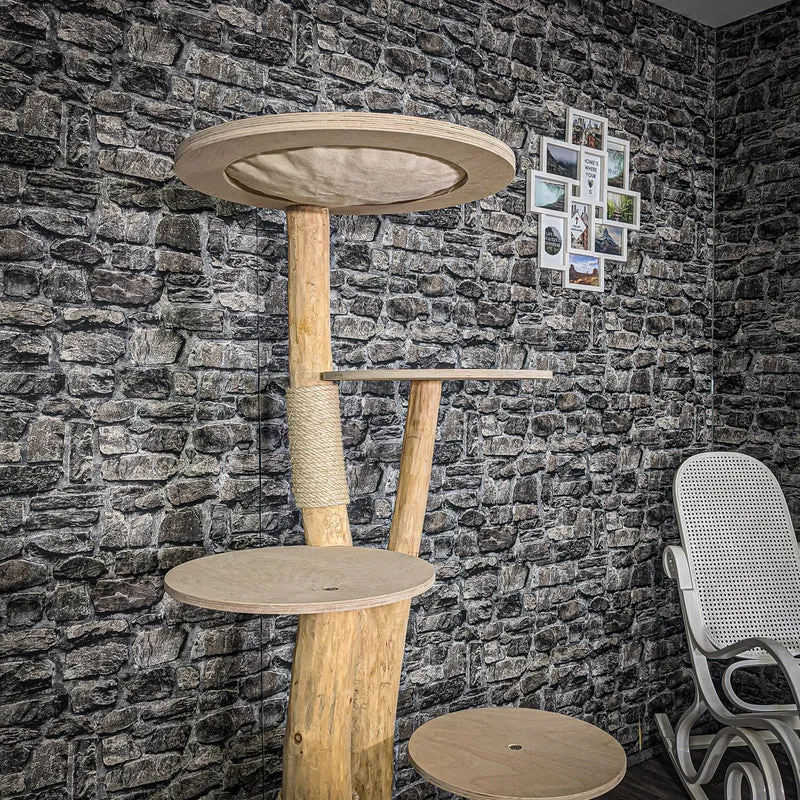 Naturkratzbaum 2061 Kratzbaum Natur Holz Design 160 cm hoch