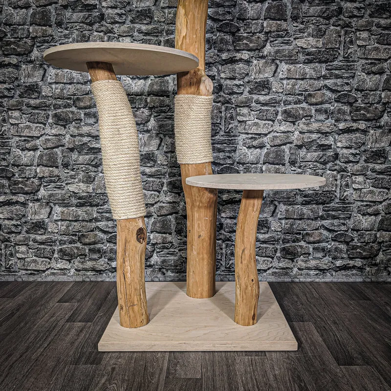 Naturkratzbaum 2060 Kratzbaum Natur Holz Design 135 cm hoch