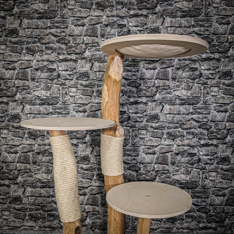 Naturkratzbaum 2060 Kratzbaum Natur Holz Design 135 cm hoch