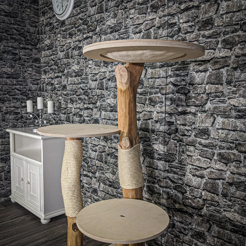Naturkratzbaum 2060 Kratzbaum Natur Holz Design 135 cm hoch