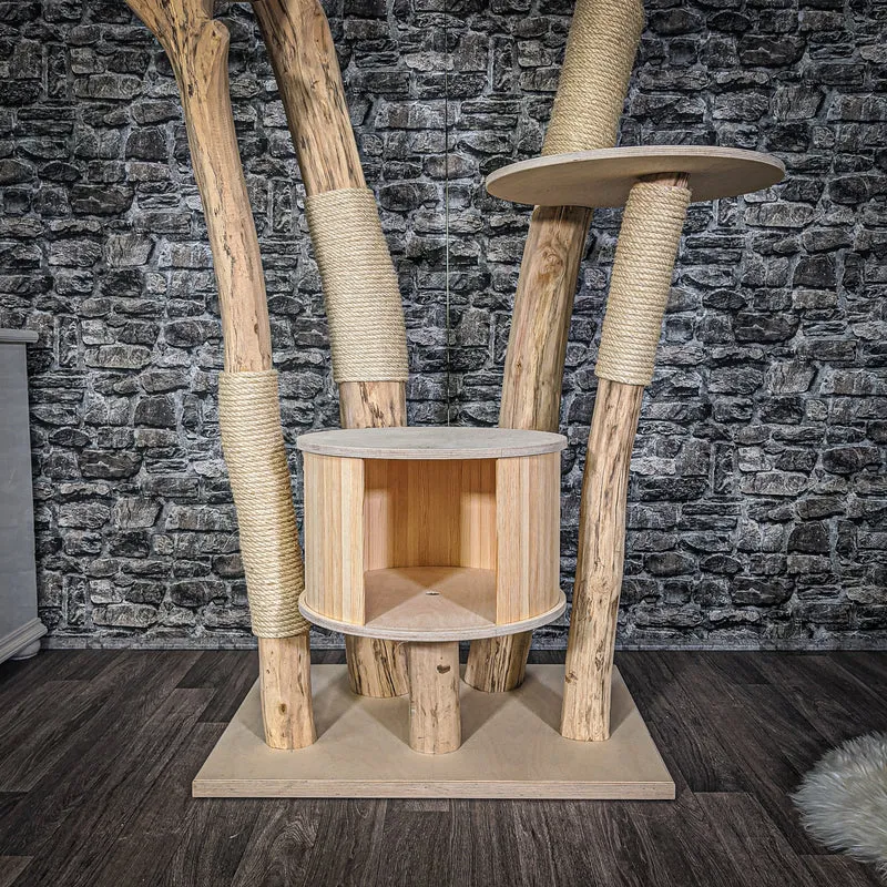 Naturkratzbaum 2059 Kratzbaum Natur Holz Design 210 cm hoch