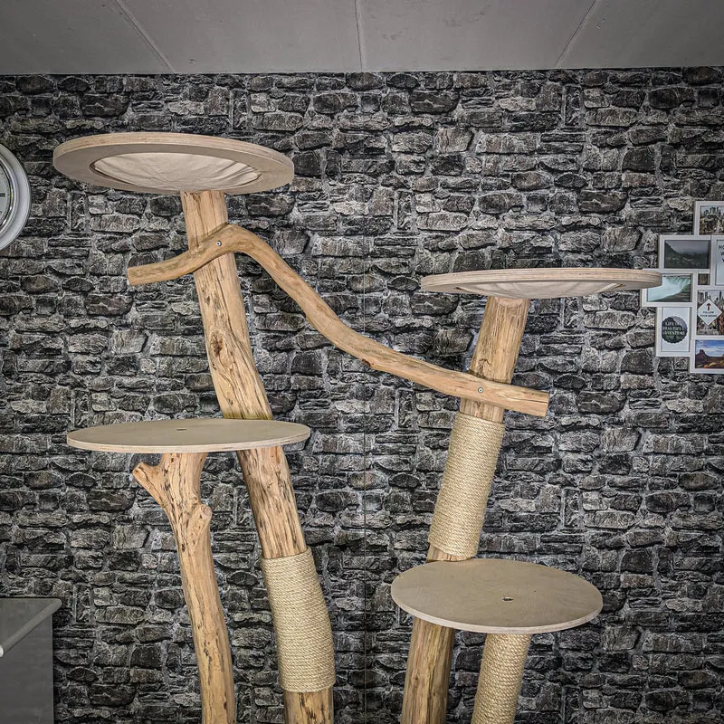 Naturkratzbaum 2059 Kratzbaum Natur Holz Design 210 cm hoch
