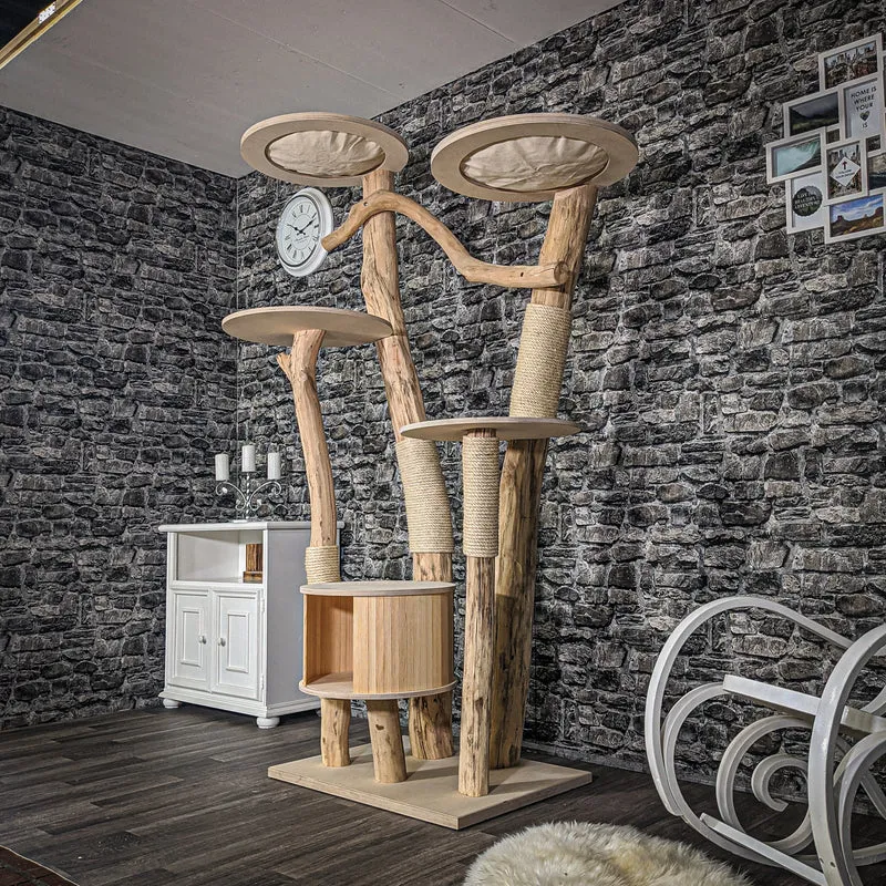 Naturkratzbaum 2059 Kratzbaum Natur Holz Design 210 cm hoch