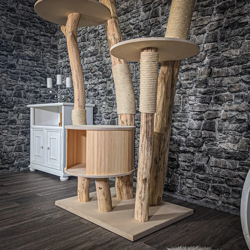 Naturkratzbaum 2059 Kratzbaum Natur Holz Design 210 cm hoch
