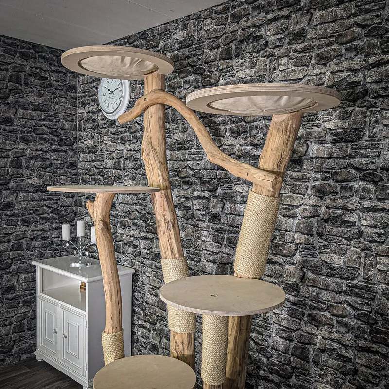 Naturkratzbaum 2059 Kratzbaum Natur Holz Design 210 cm hoch