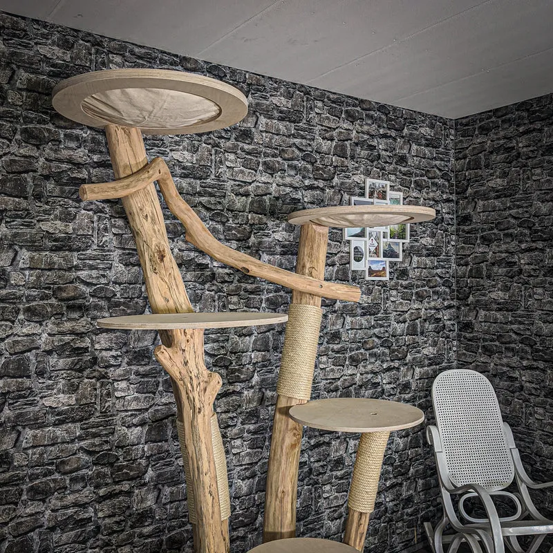 Naturkratzbaum 2059 Kratzbaum Natur Holz Design 210 cm hoch