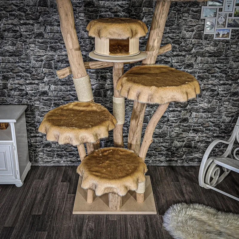 Naturkratzbaum 2058 Kratzbaum Natur Holz Design 205 cm hoch