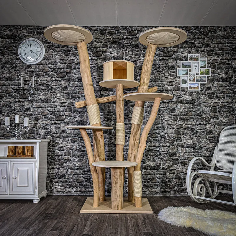 Naturkratzbaum 2058 Kratzbaum Natur Holz Design 205 cm hoch