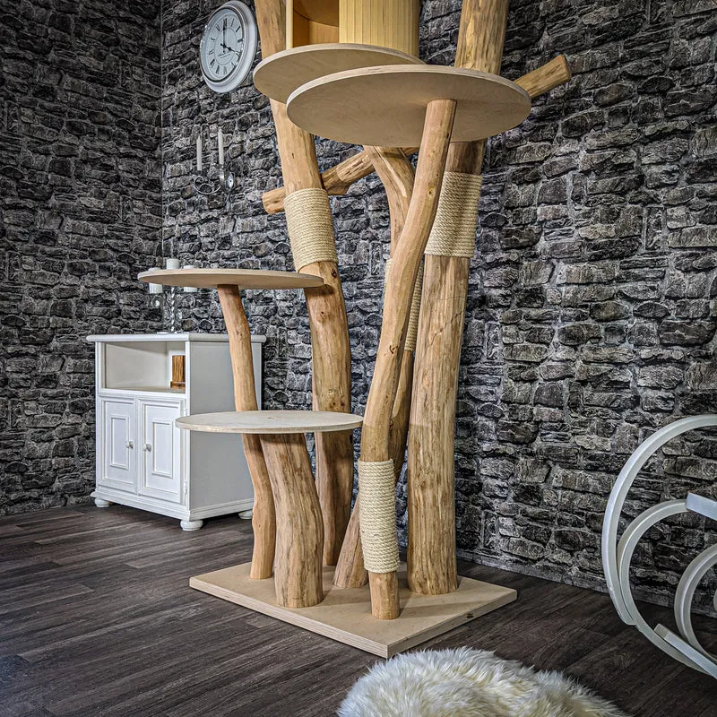 Naturkratzbaum 2058 Kratzbaum Natur Holz Design 205 cm hoch
