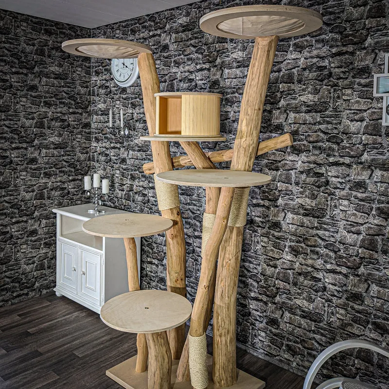 Naturkratzbaum 2058 Kratzbaum Natur Holz Design 205 cm hoch