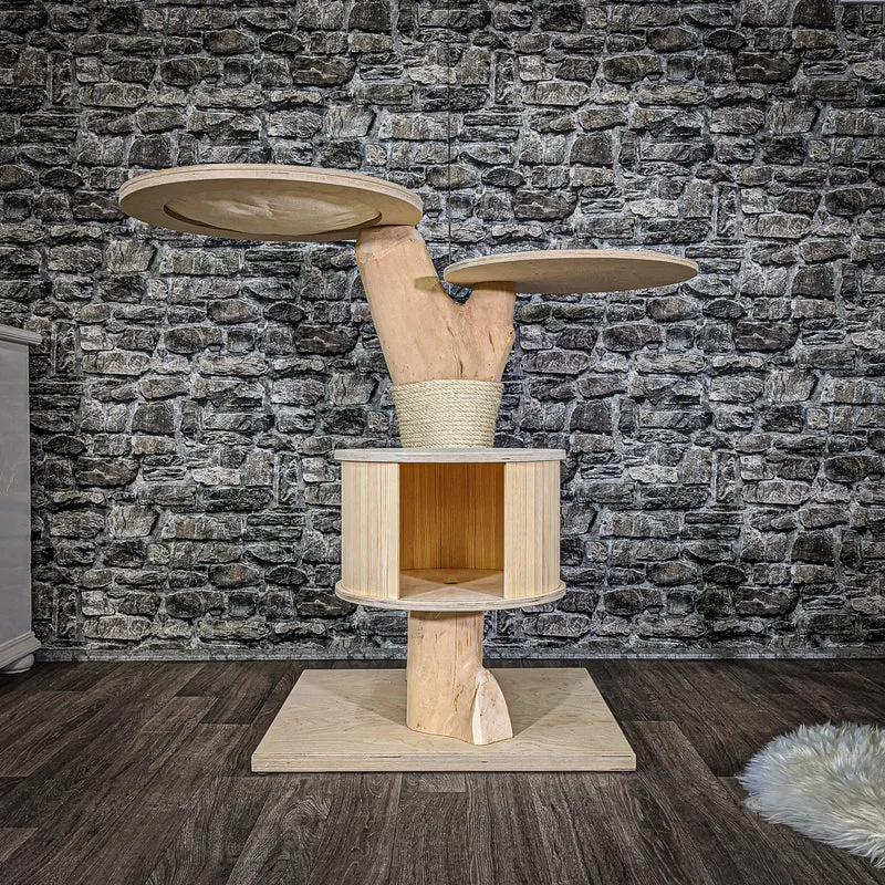 Naturkratzbaum 2057 Kratzbaum Natur Holz Design 97 cm hoch