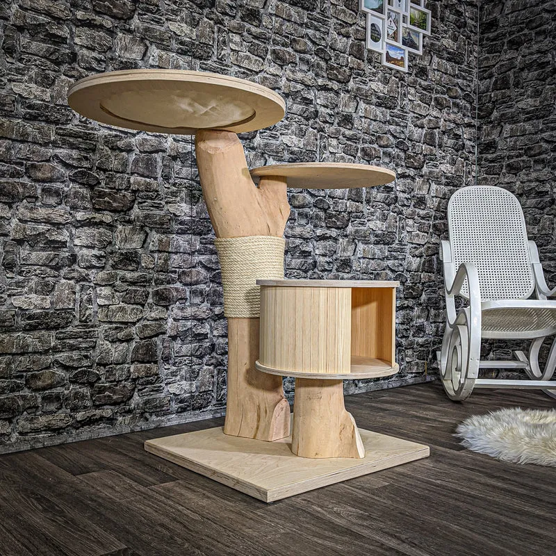 Naturkratzbaum 2057 Kratzbaum Natur Holz Design 97 cm hoch