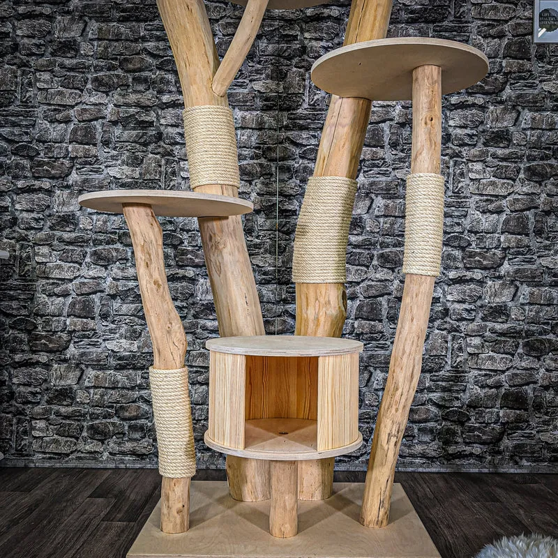 Naturkratzbaum 2056 Kratzbaum Natur Holz Design 187 cm hoch