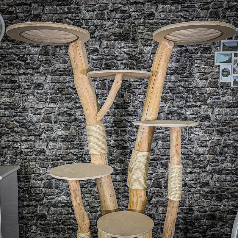 Naturkratzbaum 2056 Kratzbaum Natur Holz Design 187 cm hoch