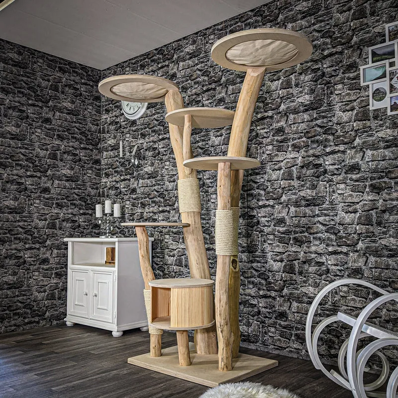 Naturkratzbaum 2056 Kratzbaum Natur Holz Design 187 cm hoch